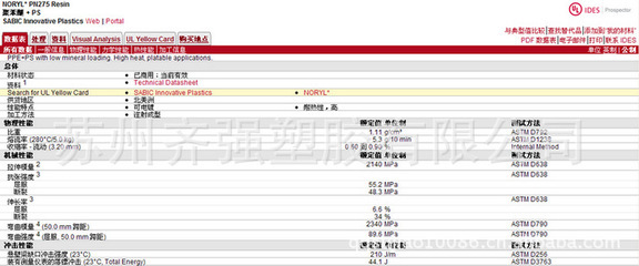 PPO SE100X塑胶原料SE100X物性表图片,PPO SE100X塑胶原料SE100X物性表图片大全,大仁化工-